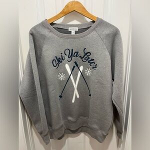 WILDFOX SKI YA LATER SWEATSHIRT LARGE BNWT